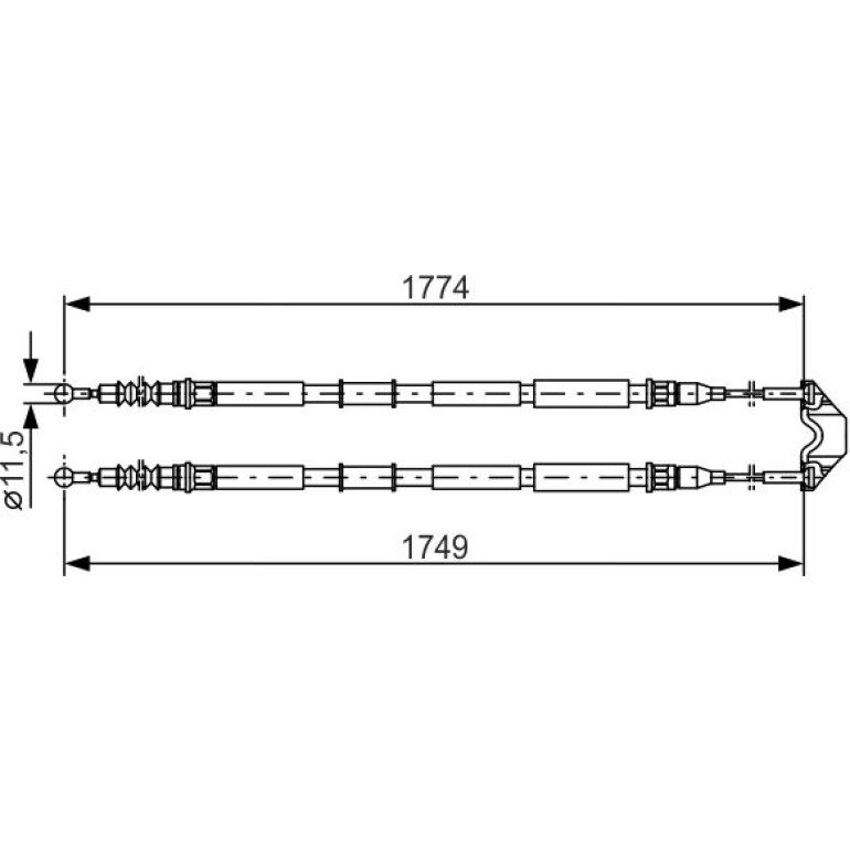 Handbremsseil 1987477163 Handbremsseil 1987477163