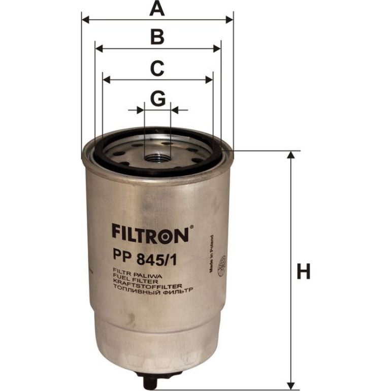 FILTRON Kraftstofffilter PP 845/1 FILTRON Kraftstofffilter PP 845/1
