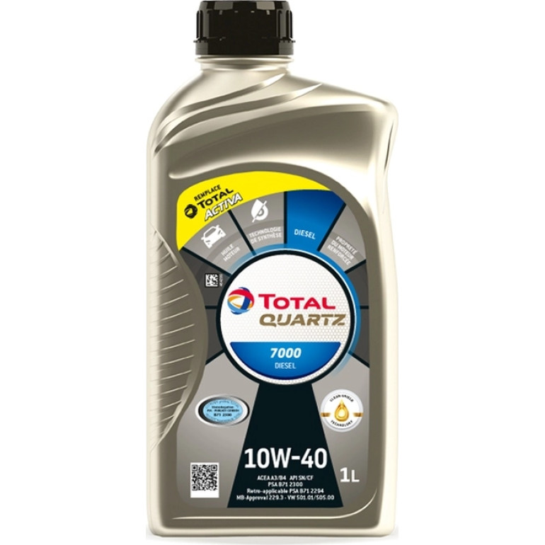 Total Quartz 7000 Diesel 10W-40 1 Liter 2214111 Total Quartz 7000 Diesel 10W-40 1 Liter 2214111