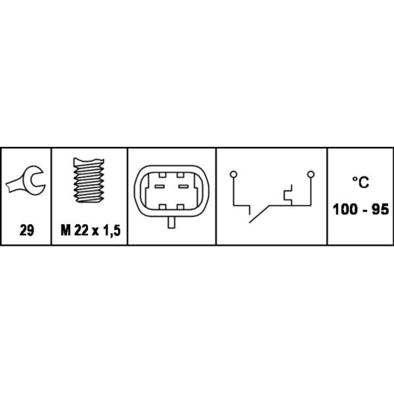 HELLA Temperaturschalter, Kühlerlüfter 6ZT 007 807-001 HELLA Temperaturschalter, Kühlerlüfter 6ZT 007 807-001