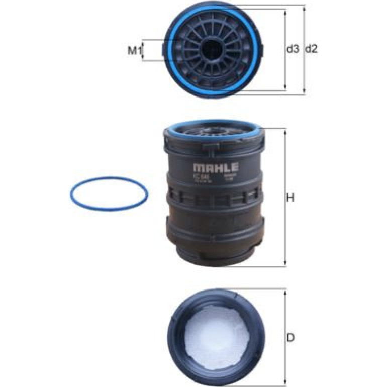 MAHLE Kraftstofffilter KC 646D MAHLE Kraftstofffilter KC 646D