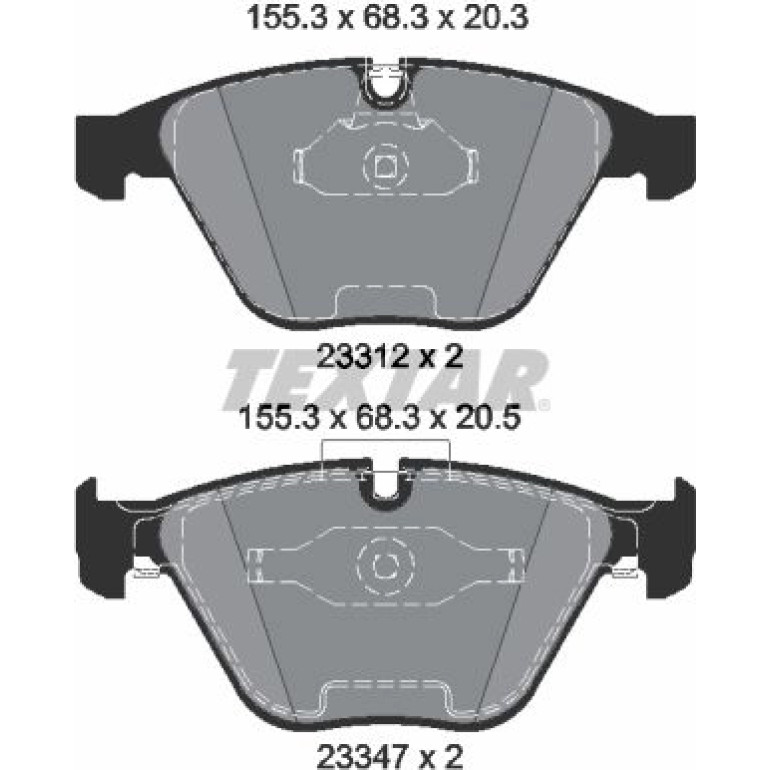 Bremsbelagsatz Bmw S. 1/3 Coupe 3.0-4.4 07-13 2331207 Bremsbelagsatz Bmw S. 1/3 Coupe 3.0-4.4 07-13 2331207