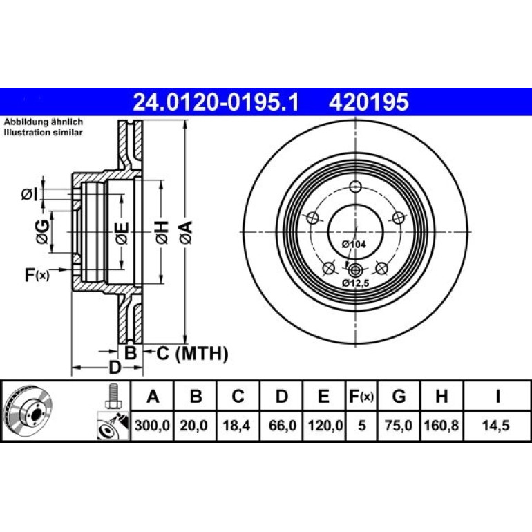 Bremsscheibe Bmw T. E87/E90 04 24.0120-0195.1 Bremsscheibe Bmw T. E87/E90 04 24.0120-0195.1