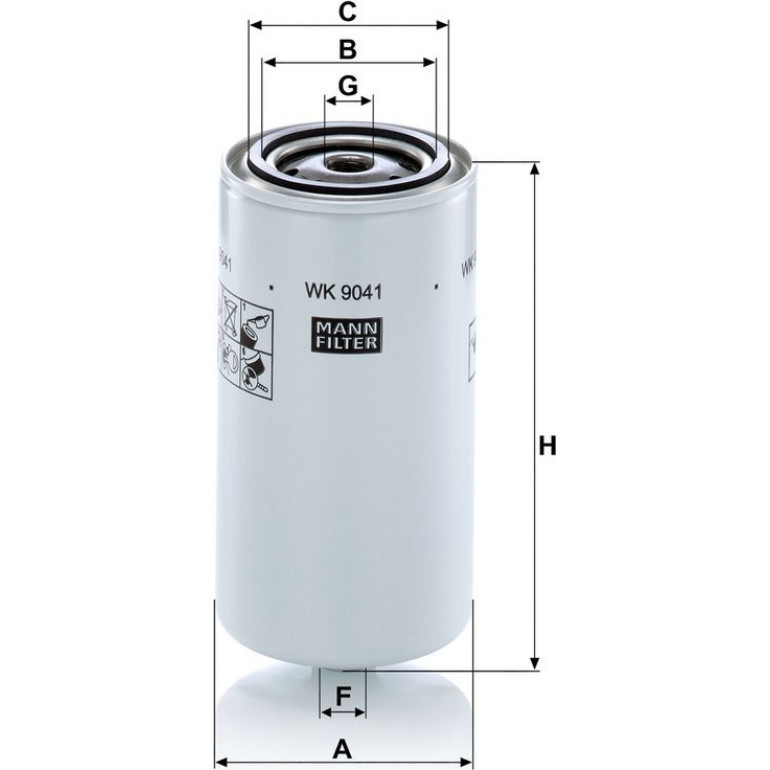 Mann & Hummel Industriefilter WK 9041 x Mann & Hummel Industriefilter WK 9041 x