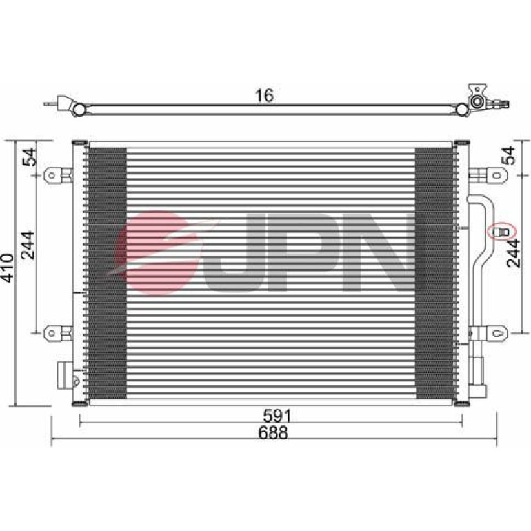 JPN Kondensator, Klimaanlage 60C9076-JPN JPN Kondensator, Klimaanlage 60C9076-JPN