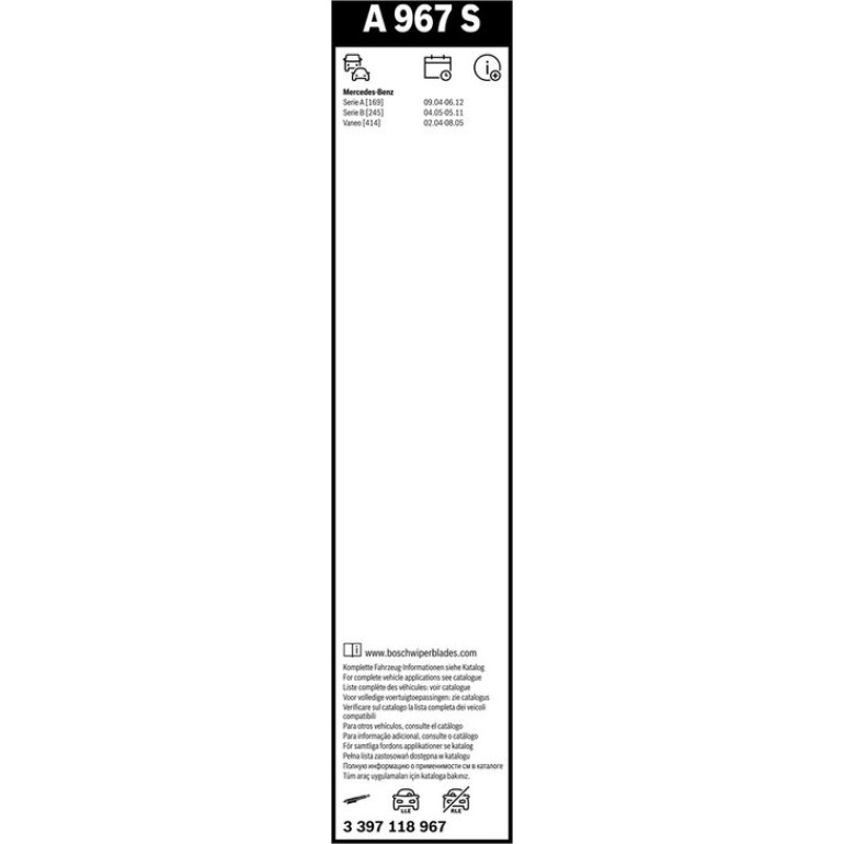 Bosch Scheibenwischer Aerotwin A967S 3397118967 Bosch Scheibenwischer Aerotwin A967S 3397118967