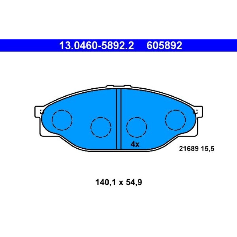 ATE Bremsbeläge 13.0460-5892.2 ATE Bremsbeläge 13.0460-5892.2
