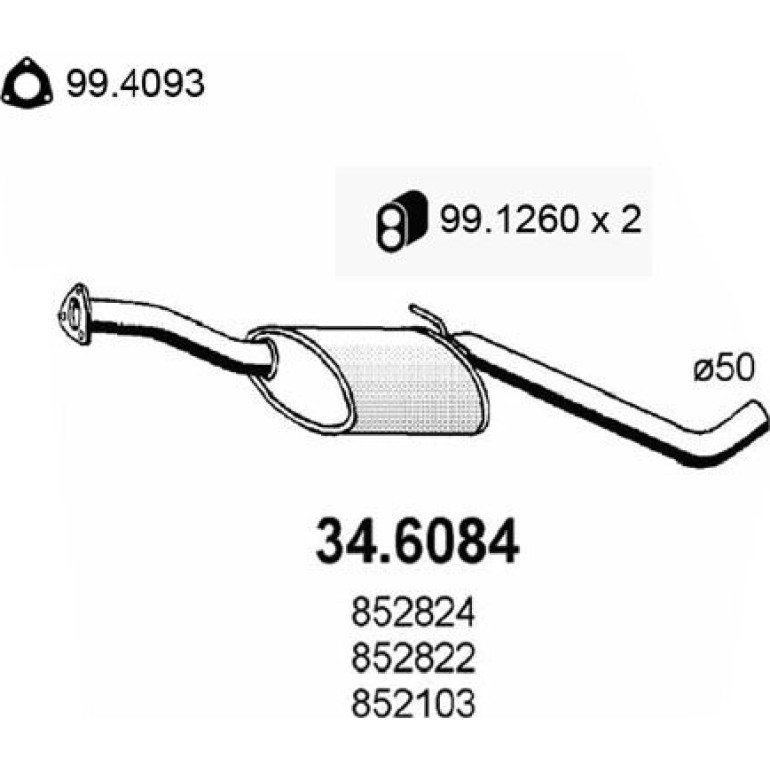 Mittelschalldämpfer 34.6084