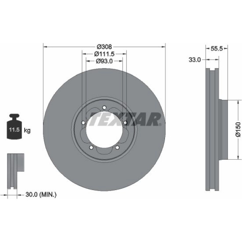 Bremsscheibe Ford P. Tourneo/Transit 2.0-2.2 Tdci 12 92273003 Bremsscheibe Ford P. Tourneo/Transit 2.0-2.2 Tdci 12 92273003