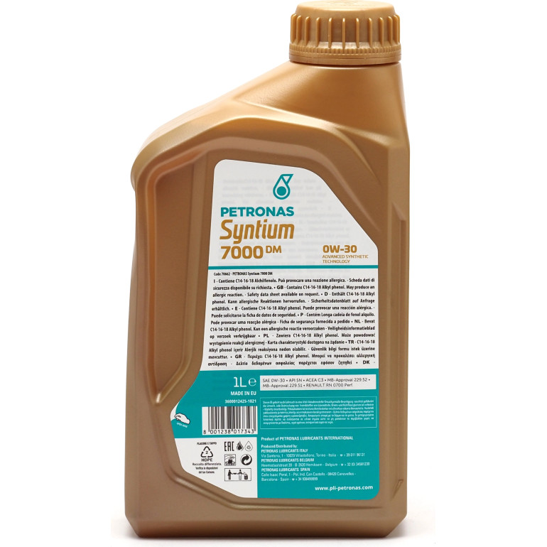 PETRONAS Syntium 7000 DM 0W-30 70662E18EU PETRONAS Syntium 7000 DM 0W-30 70662E18EU