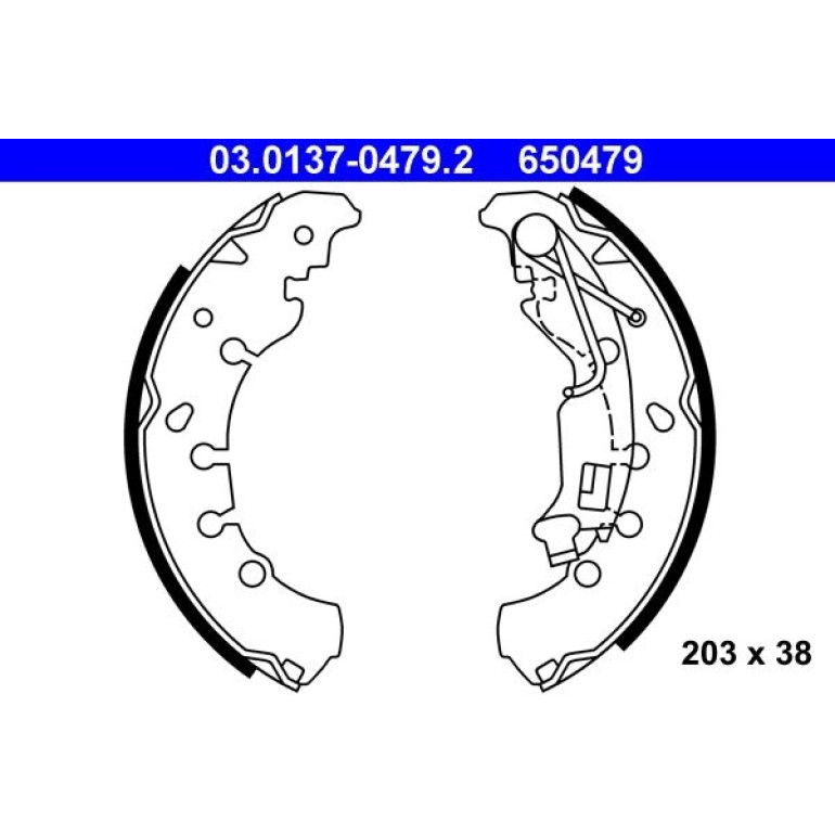 Bremsbackensatz 03.0137-0479.2 Bremsbackensatz 03.0137-0479.2