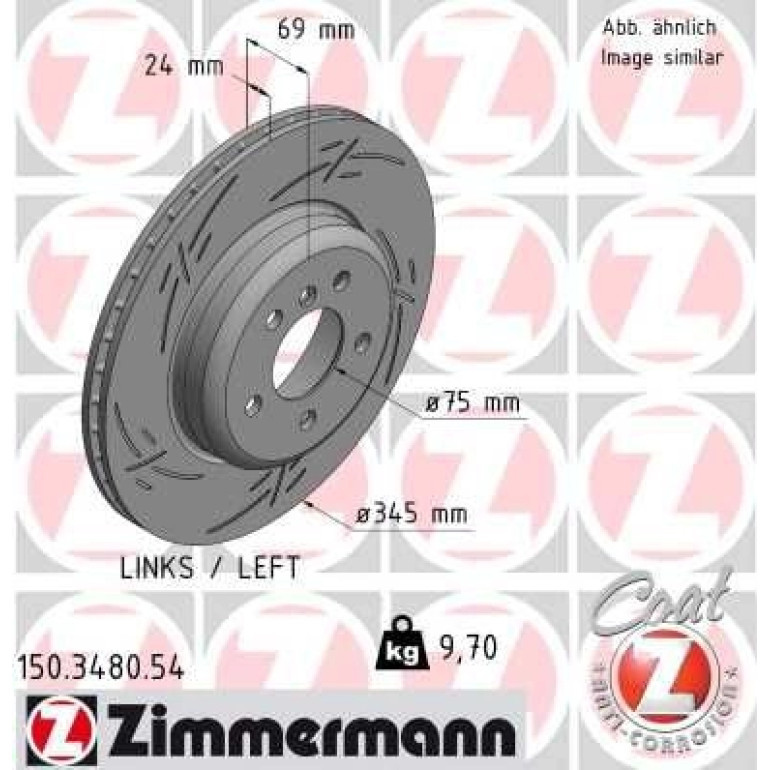 ZIMMERMANN Bremsscheibe 150.3480.54 ZIMMERMANN Bremsscheibe 150.3480.54