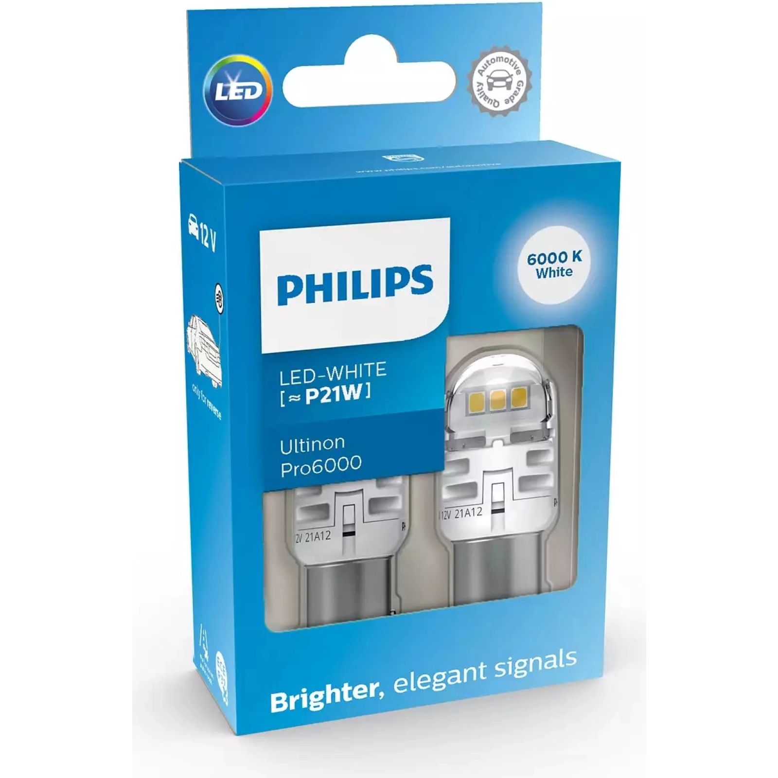 Philips LED P21W 12V 2,3W Ultinon Pro6000 SI 6000K NOECE 2 St